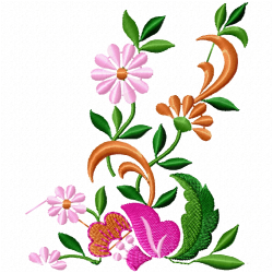 Flowers And Tree Embroidery Design 8 Flowers And Tree Embroidery Design 8